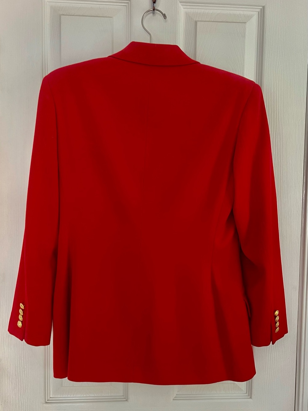 Ralph Lauren Women’s Size 10 Red Wool Gabardine Blazer - Picture 2 of 7